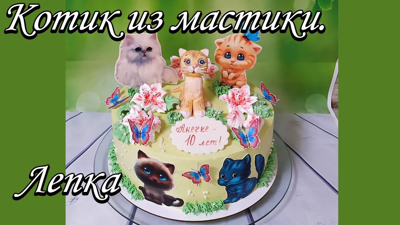Котик из мастики. Лепка.
