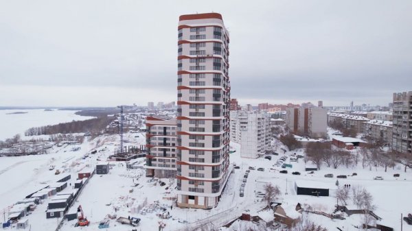 Квартал "Беринг" в Новосибирске - Ход строительства Январь 2023