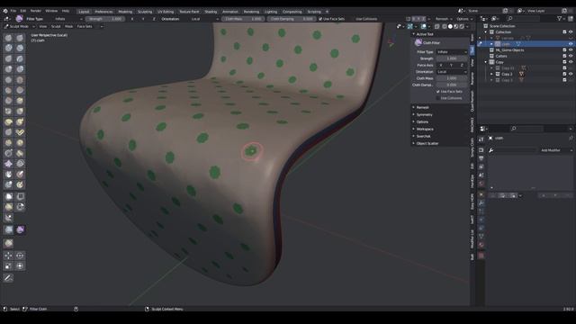 Blender | Cloth filter | Tutorial 02 | Chaise design смотреть онлайн