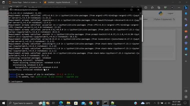 Jupyter Notebook 7. New update. Enable dark mode. смотреть онлайн