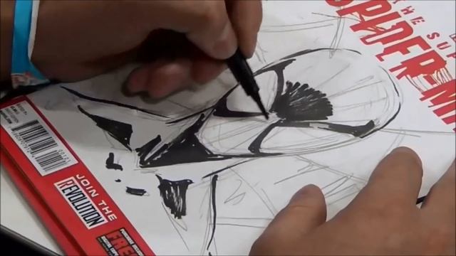 Ryan Stegman drawing Spider-Man смотреть онлайн