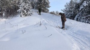 Лыжи охотничьи пластик с камусом. Испытания.