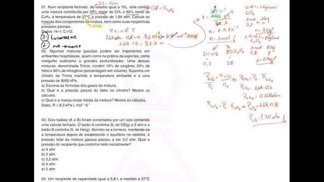 Aprenda mistura gasosas em uma aula - Aula 5 Frente 2 смотреть онлайн