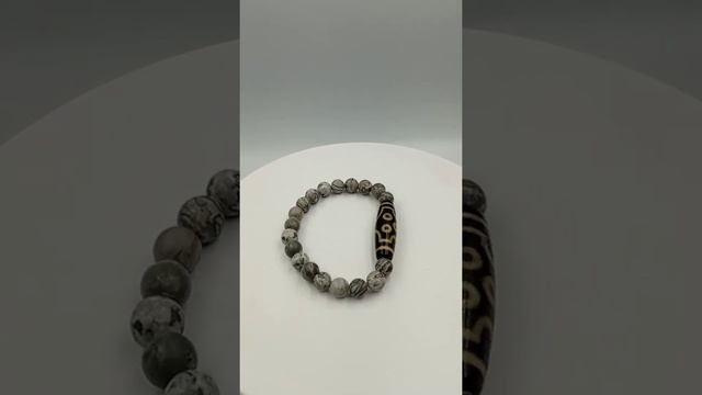 7 Глаз бусина Дзи (браслет серая яшма) смотреть онлайн
