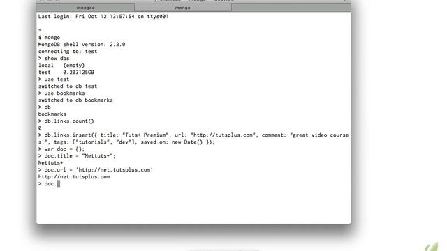 Learning MongoDB - 5: Creating Databases, Collections, and Documents смотреть онлайн