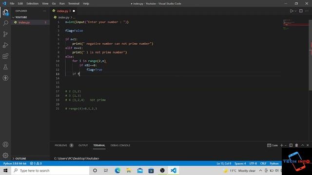 How to check whether the number is prime or not in python in Hindi 2022 | смотреть онлайн