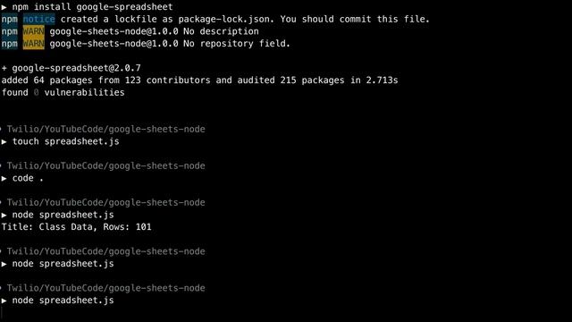 Google Sheets and JavaScript with Node.js смотреть онлайн