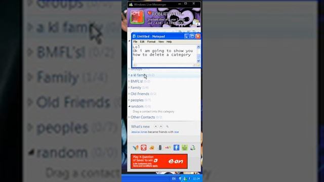 how to delete a category in windows live messenger смотреть онлайн