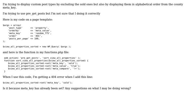 Wordpress: Can't sort order of wp_query with 2 meta keys смотреть онлайн