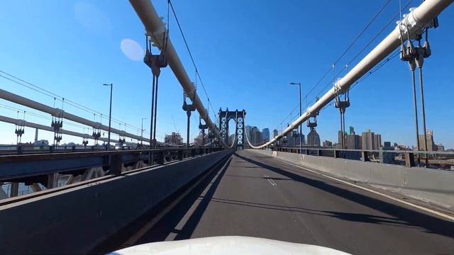 Manhattan Bridge drive New York City 2020 4K смотреть онлайн