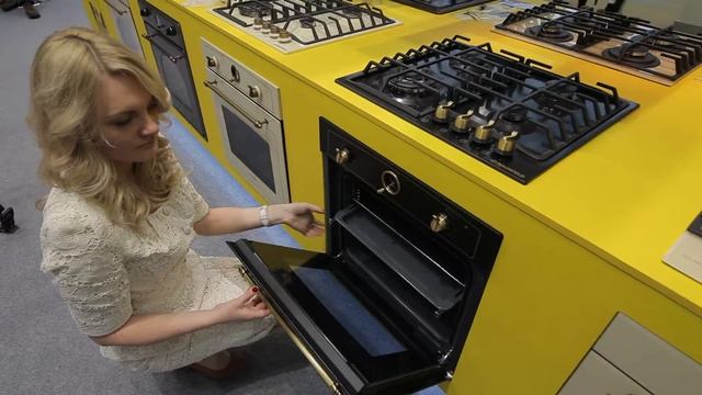Электрический духовой шкаф Maunfeld MEOFE 676RBG TM черный смотреть онлайн