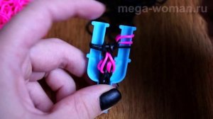 Браслеты из резинок. Браслет из резинок СЕРДЕЧКИ на рогатке