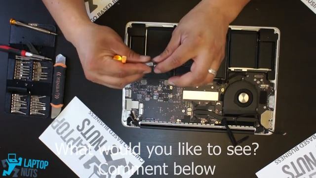Laptop Macbook A1502 Disassembly Take Apart. Drive, Mobo, CPU & Other Parts Removal