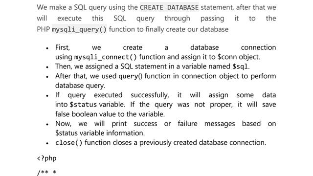 Lec - 2.3 Create Database in MySQL using PHP смотреть онлайн