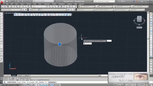 Autocad hacer chaflan 3d смотреть онлайн