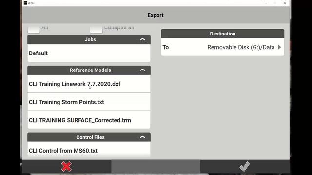 Leica iCON 6 0 Exporting Files to Machine Control смотреть онлайн