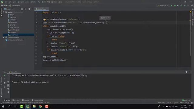 Tệp Video được đọc và xử lý ảnh đơn giản trong OpenCV và Python. смотреть онлайн