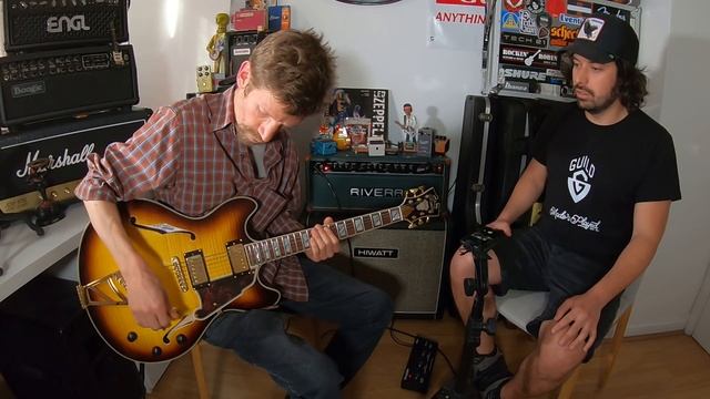 Sonido Gibson 335 vendiendo 1/2 riñón (D'Angelico Excel DC) con Armando Ulloa смотреть онлайн