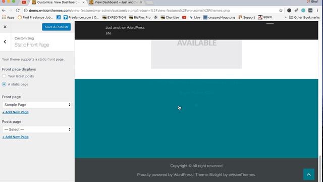 How to configure front page of Bizlight Pro WordPress Theme in few minutes смотреть онлайн
