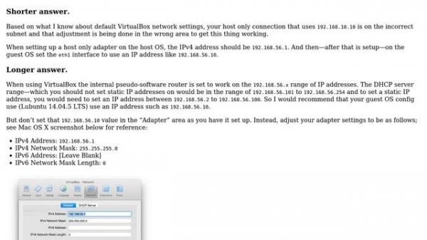 VirtualBox Host-only adapter with static IP and Apache (2 Solutions!!)