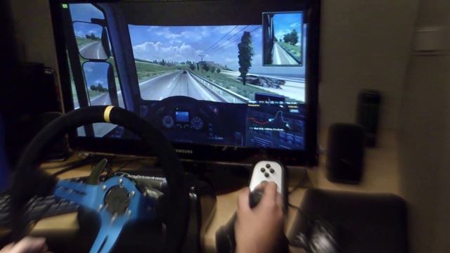 Euro Truck Simulator 2 mod - Logitech G27 gameplay, Truckers Map V8, Custom Steering Wheel. 1080p смотреть онлайн