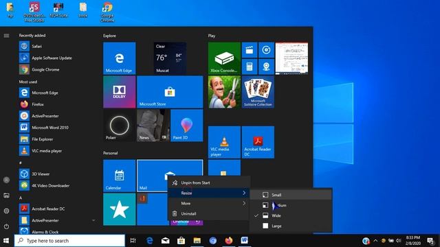 Customizing Start Menu Windows 10 смотреть онлайн