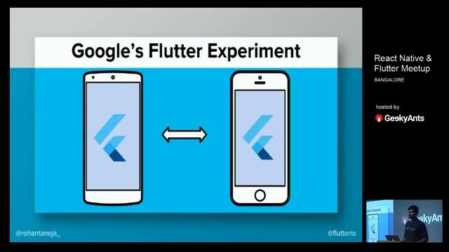 Flutter Bangalore | Rohan Taneja | React Native + Flutter Meetup at GeekyAnts смотреть онлайн