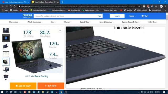 Asus VivoBook Gaming Core i7 9th Gen - (16 GB + 32 GB Optane/NVIDIA Geforce GTX 1650) F571GT-AL318T смотреть онлайн