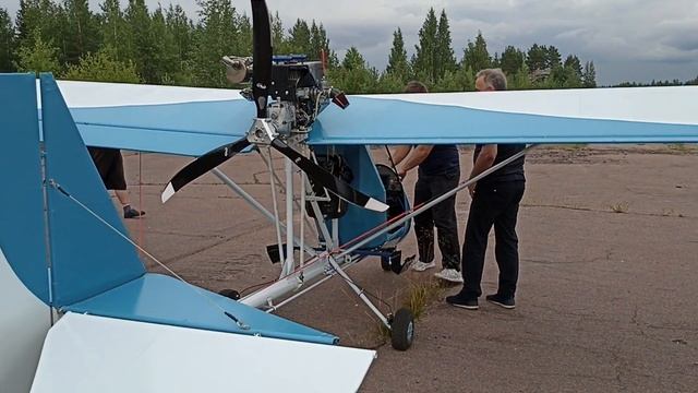 Аэродром Вещево 1.08.2022. Обкатка ультра 115 с мотором рмз 500. смотреть онлайн