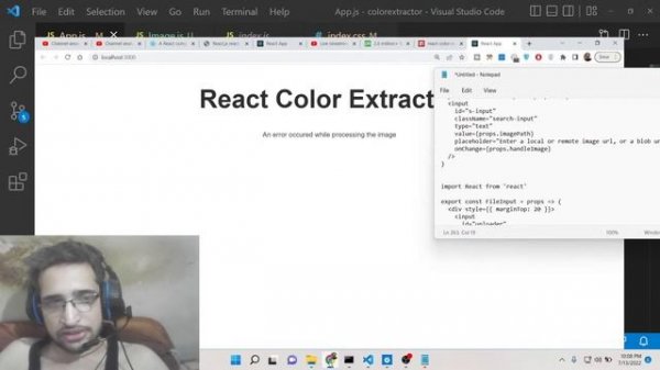 React.js react-color-extractor Example to Extract Color (Hex Code) From Uploaded Images in Browser