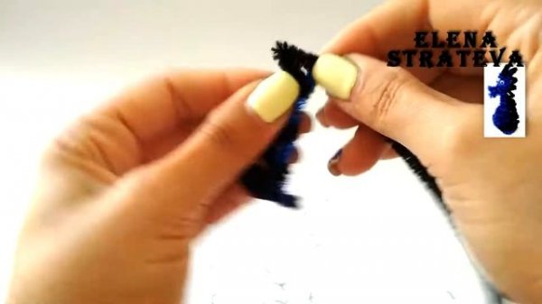 Морской конек из синельной проволоки// DIY sea Horse from pipe cleaners.