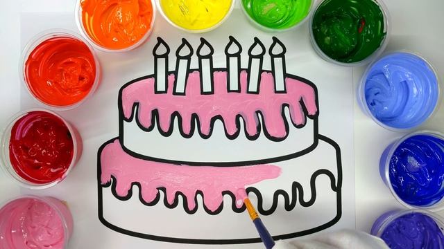 Coloring Simple Popsicle with Paint, Painting Pages for Children to learn to color + paint ?(4K) смотреть онлайн