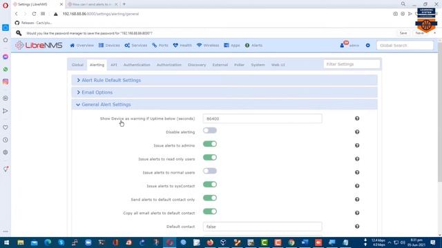 Configuring Email Alerts Settings & Rules in LibreNMS смотреть онлайн