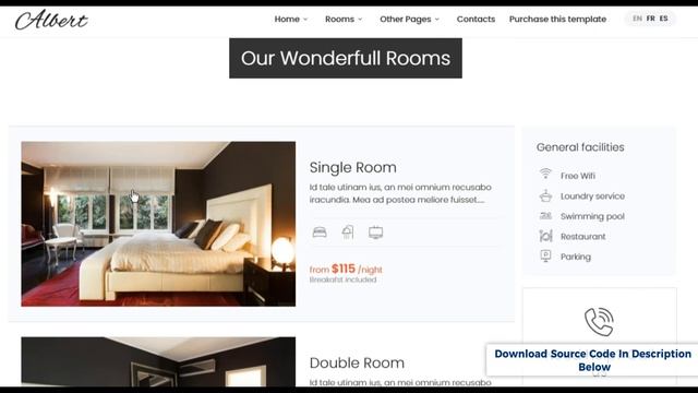 Responsive Viral Hotel Booking Website With Free Source Code | Web Design смотреть онлайн
