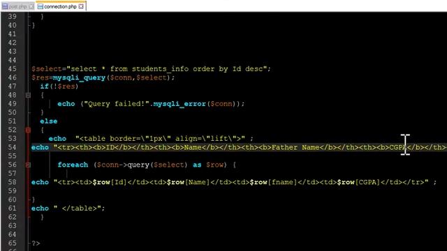 select data from database using php (URDU) смотреть онлайн