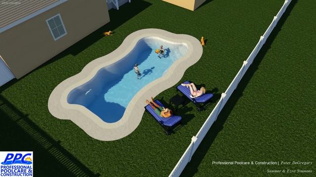 Blue Hawaiian Java pool with 3 feet of decking around it. смотреть онлайн