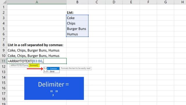 Join text items in a cell using TEXTJOIN or ARRAYTOTEXT functions. Excel Magic Trick 1741 смотреть онлайн