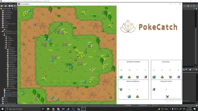 Ecosystem using Java Processing смотреть онлайн