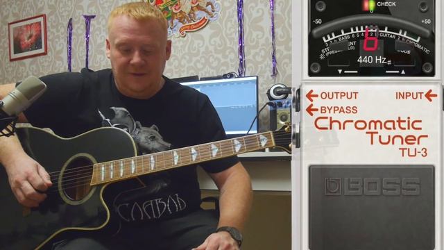 Как настроить гитару новичку с помощью тюнера BOSS TU-3 на мобильном телефоне / Финн / смотреть онлайн