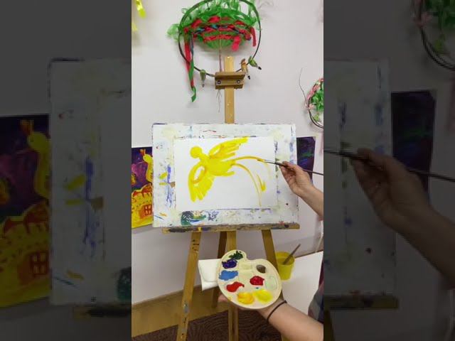 Рисуем Жар-птицу в творческой мастерской "Воспитание искусством" смотреть онлайн