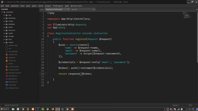 Membuat Autentikasi API Laravel dengan JWT (JSON Web Token) - Register смотреть онлайн