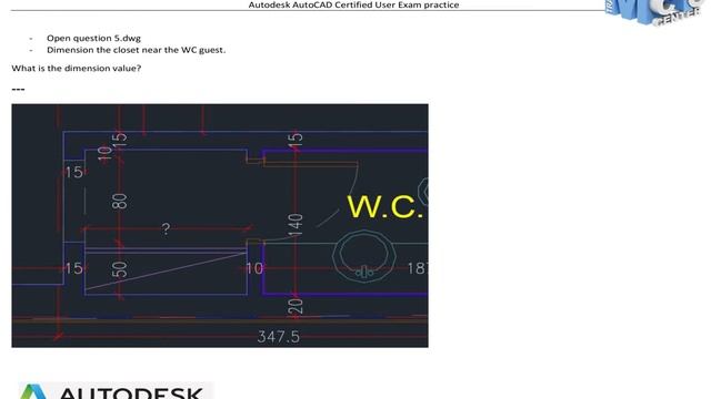 Autodesk AutoCAD User Exam preparation Question 5/30 смотреть онлайн