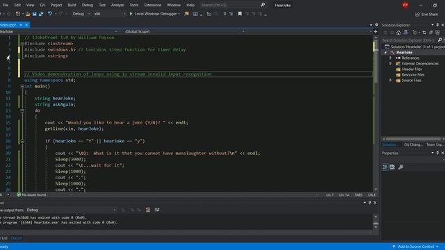 C++ 'Tell me a Joke' Program with Invalid Input Loops and Timed Delay смотреть онлайн