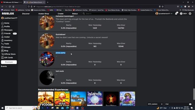NEW Halloween 2022 Badges in Tower Defense Simulator (ROBLOX) смотреть онлайн