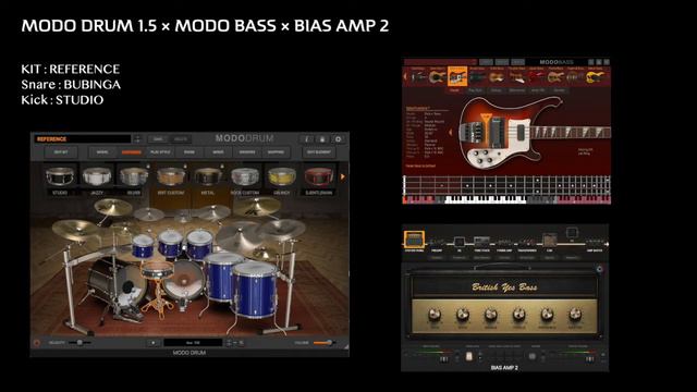 [MODO DRUM 1.5 × MODO BASS × BIAS AMP 2] DEMO смотреть онлайн