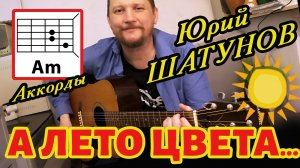 ЮРИЙ ШАТУНОВ - А ЛЕТО ЦВЕТА (ПРОСТАЯ ПЕСНЯ НА ГИТАРЕ) АККОРДЫ БЕЗ БАРРЭ (КАКА ИГРАТЬ) COVER 🎸