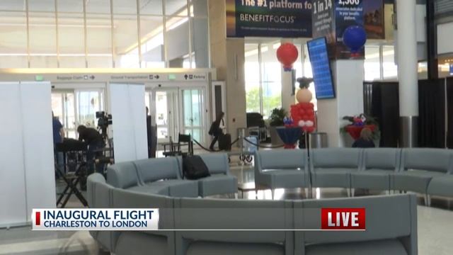 CHS celebrates inaugural non-stop flight to London's Heathrow Airport смотреть онлайн