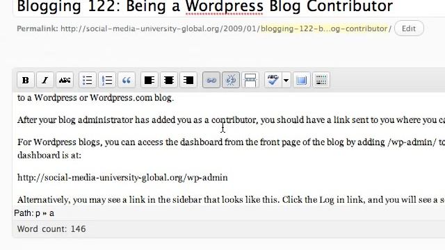 Blogging 122: Being a Wordpress Blog Contributor смотреть онлайн