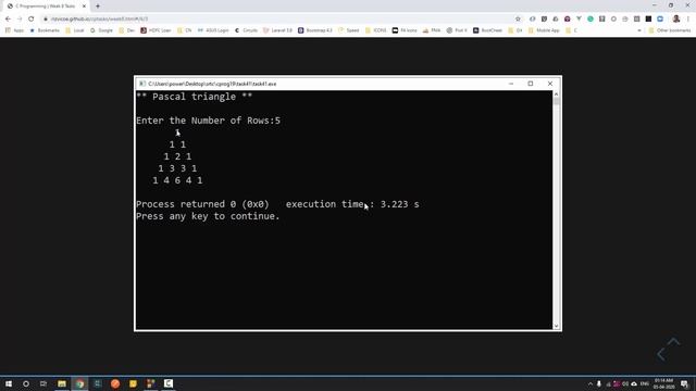 How to print pascal triangle using recursion function in C - Week 8 - Task 41 - by Prof. Shiburaj смотреть онлайн