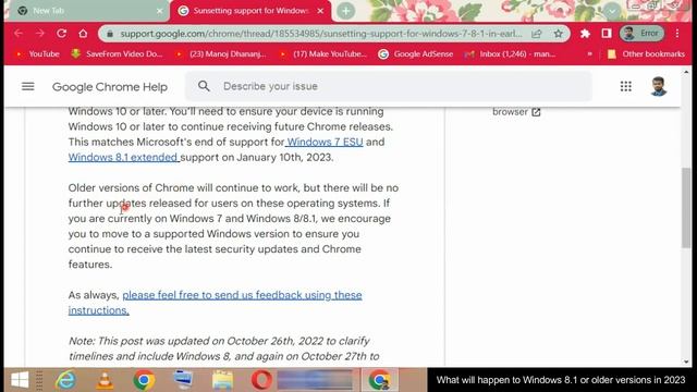 Windows 8.1 support will end on 2023 | Google Chrome Drops Support for Windows 7 / 8.1 in 2023 смотреть онлайн